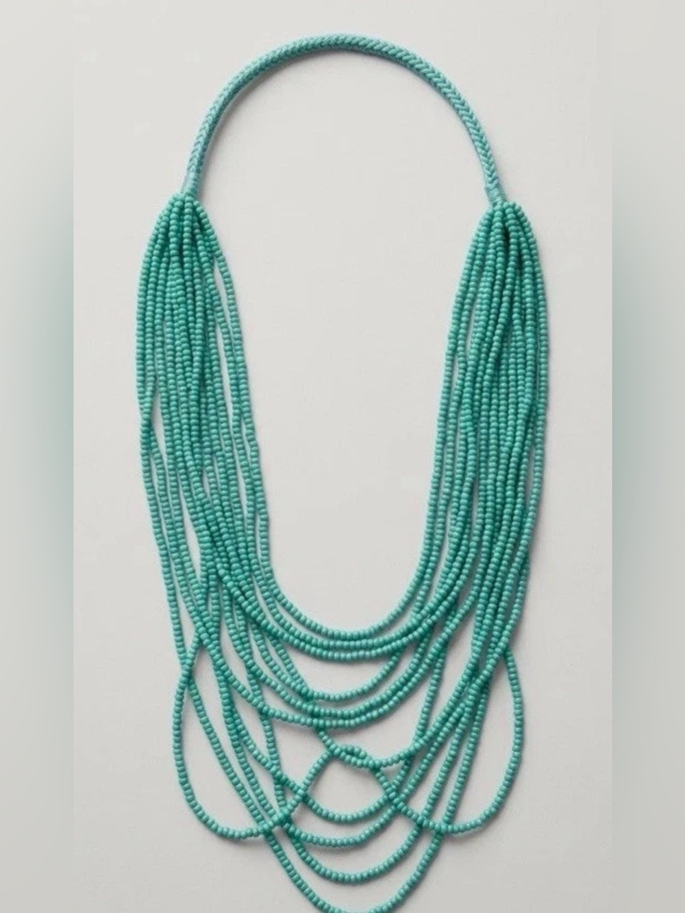 Turquoise Multi-Strand Beaded Necklace - Women Jewelry